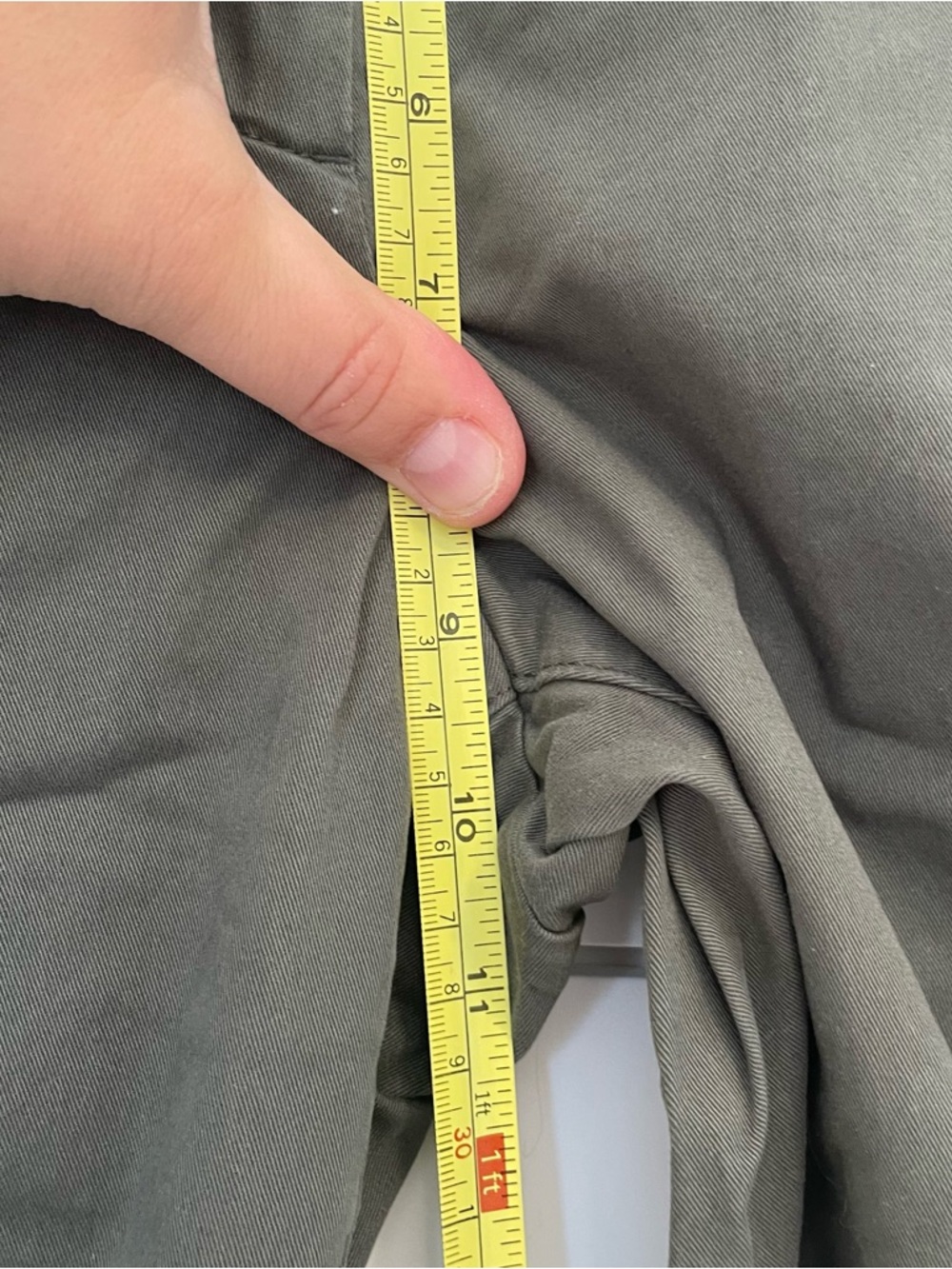 Women’s Olive Green Cropped Casual Chino Pants - Picture 7 of 13